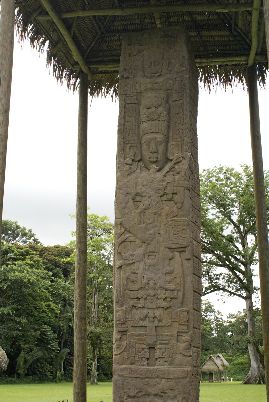 gua06_0792.jpg - Quirigua le site de Quirigua, de l'époque classique, est surtout renommé pour ses stèles, les plus imposantes du monde maya
