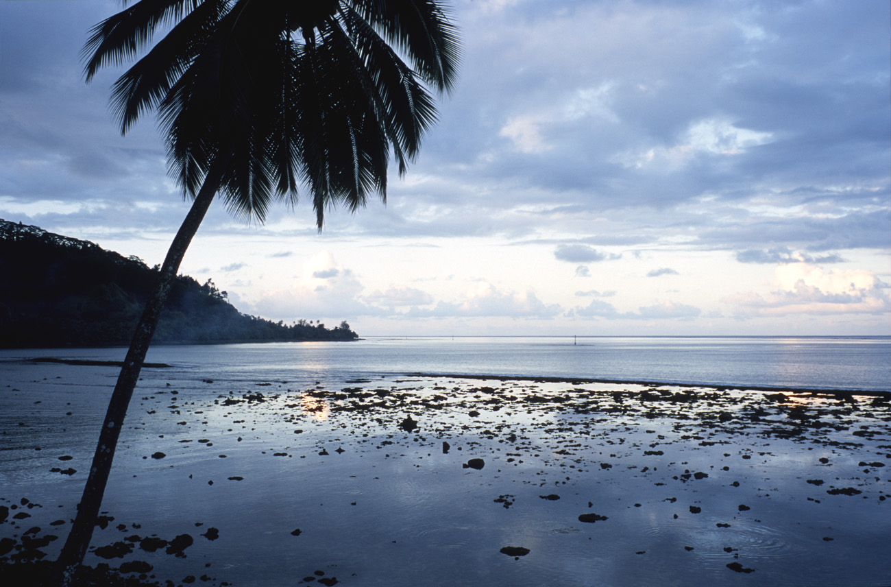 pol05_0069l.jpg - Iles de la Société, Tahiti sur la côte Est à l'approche du soir