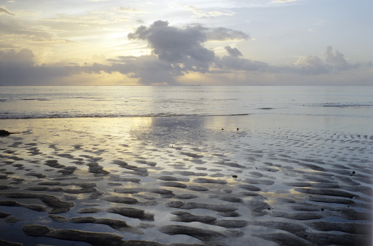 pol05_0844l-z.jpg - Iles de la Société, Moorea coucher de soleil sur la côte Ouest, à quelques km de Haapiti